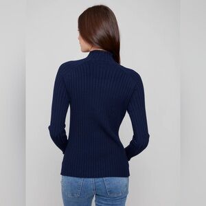 🎄H&M Ribbed Mock Neck Sweater | Dark Teal | Size Small